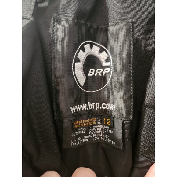 Ski-Doo BRP Youth Size 12 Winter Suit Coat And Pants Black And Yellow Pre-Owned - Picture 9 of 10
